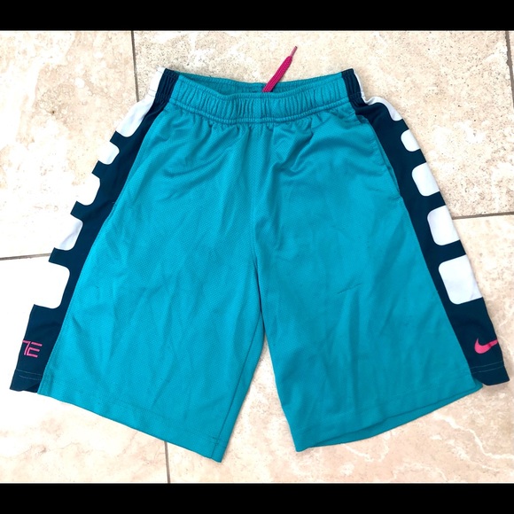 pink and blue nike elite shorts